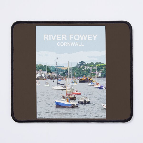 Item preview, River Fowey Cornwall. Cornish gift Kernow Travel location poster, St Austell designed and sold by BarbaraGlebska.