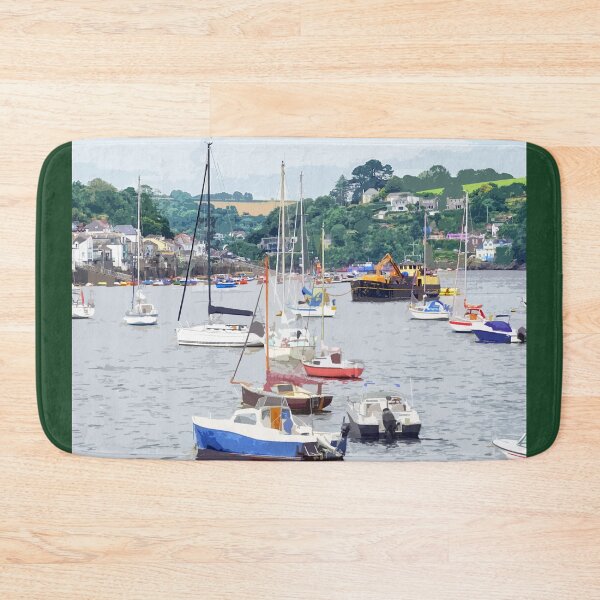 Item preview, River Fowey Cornwall. Cornish gift Kernow Travel location poster, St Austell designed and sold by BarbaraGlebska.