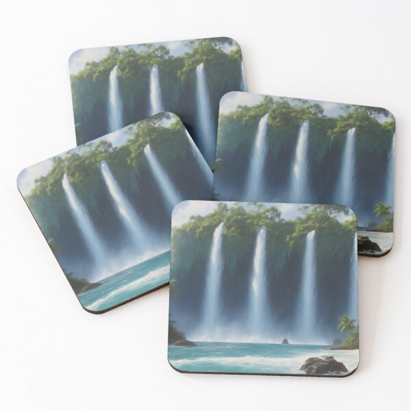 Item preview, Waterfall in tropical paradise designed and sold by Robinson-Icious.