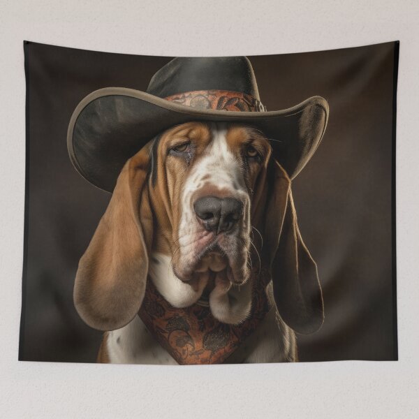 Item preview, Cowboy Dog - Basset Hound designed and sold by Merchgard.