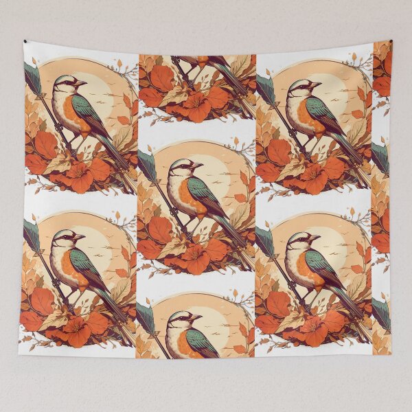 Item preview, Charting New Horizons - Bird Art with Compass and Map designed and sold by hudaG.