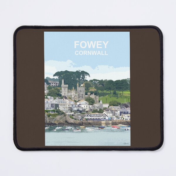 Item preview, Fowey Cornwall. Cornish gift Kernow Travel location poster, St Austell designed and sold by BarbaraGlebska.