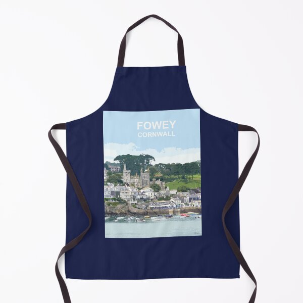 Item preview, Fowey Cornwall. Cornish gift Kernow Travel location poster, St Austell designed and sold by BarbaraGlebska.