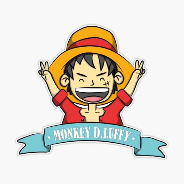 Monkey D. Rufy Scritta - Adesivo Prespaziato - AdesiviStore