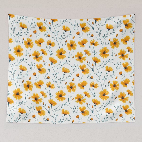 Item preview, Yellow floral seamless pattern designed and sold by Jayjaynaenae.