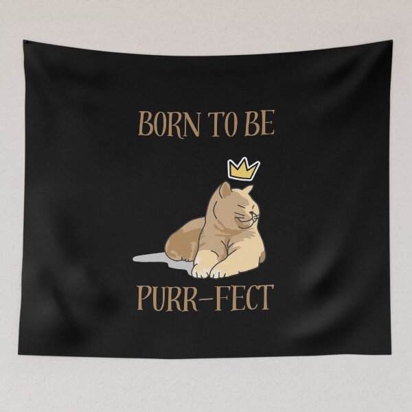 Item preview, Born to be Purr-fect - Gifts for cat lovers Classic designed and sold by UniqueDesignOK.