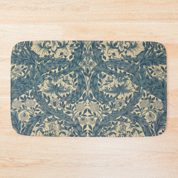 Item preview, Blue Vintage Leaves and Flower  Pattern  designed and sold by sourceoflife.