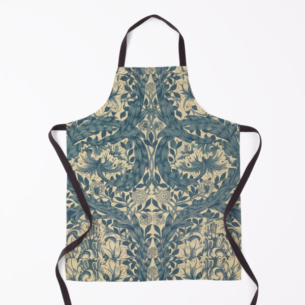 Item preview, Blue Vintage Leaves and Flower Pattern designed and sold by sourceoflife.