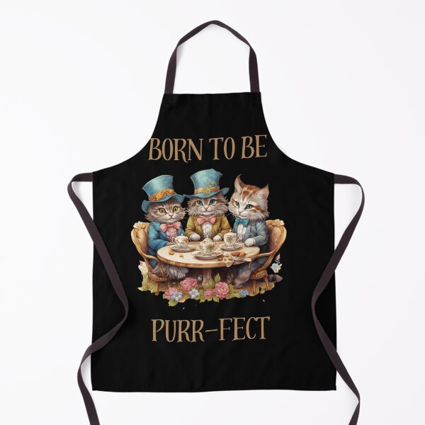 Item preview, Born to be Purr-fect - Tea Party- Gifts for cat lovers Classic designed and sold by UniqueDesignOK.