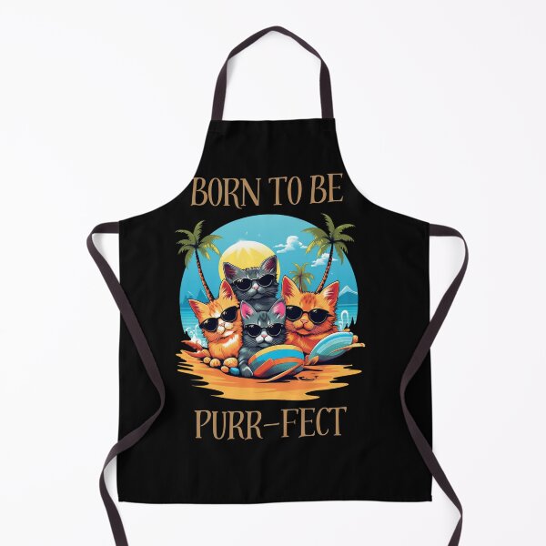 Item preview, Born to be Purr-fect - Vacation Summer Beach- Gifts for cat lovers Classic designed and sold by UniqueDesignOK.