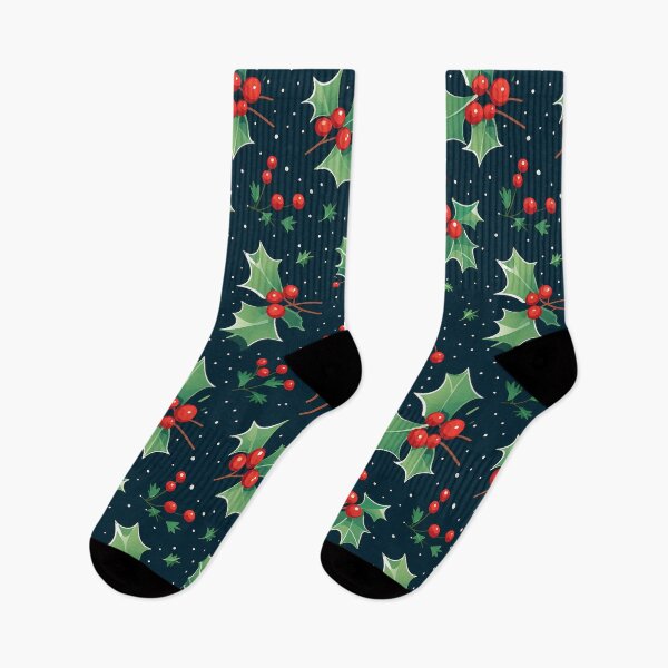Artikelvorschau, Holly Holiday Cheer Weihnachtsmuster entworfen und verkauft von NikkofTime.