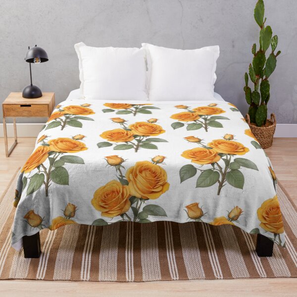 Item preview, 2 orange Hybrid tea roses with buds and sliver green leaves. designed and sold by Debsgiftware Ward.