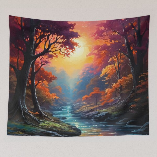 Item preview, Colorful Autumn Scene 4 designed and sold by Red Witch Art.