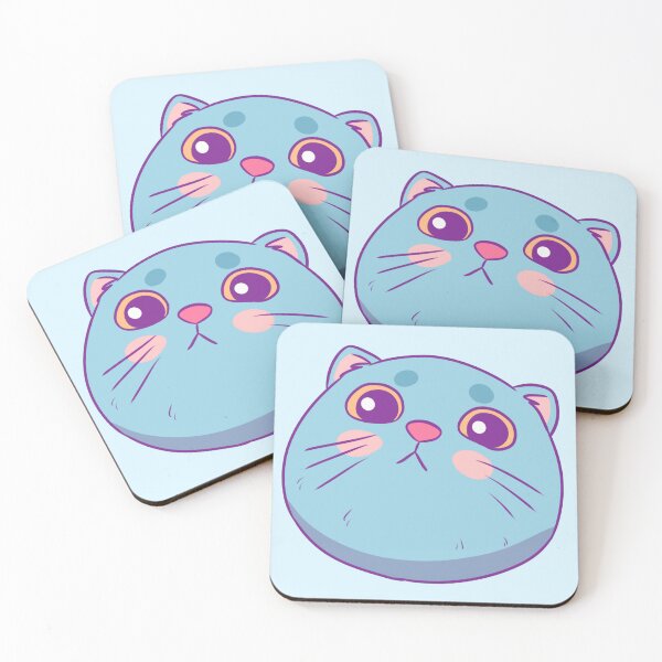 Item preview, Cute blue cat face designed and sold by Yaragold.