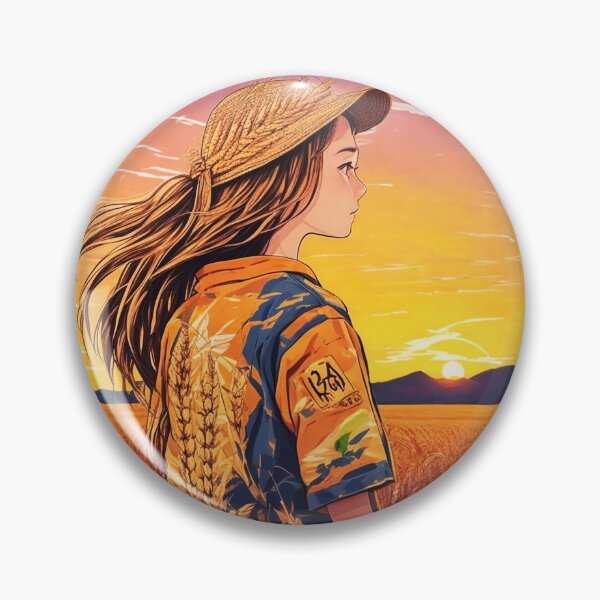 Item preview, Young Girl Watching Sunset over Wheat Field designed and sold by Ridiculam Toga.