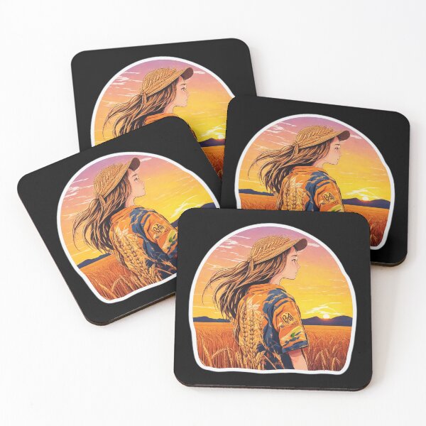 Item preview, Young Girl Watching Sunset over Wheat Field designed and sold by Ridiculam Toga.