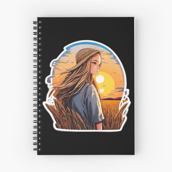 Item preview, Nostalgic Girl Watching Sunset over Wheat Field designed and sold by Ridiculam Toga.