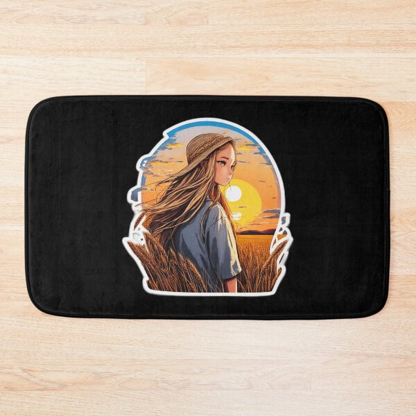 Item preview, Nostalgic Girl Watching Sunset over Wheat Field designed and sold by Ridiculam Toga.
