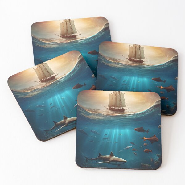 Item preview, Ship and underwater life 2 designed and sold by Art by Lilia.