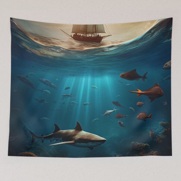 Item preview, Ship and underwater life 2 designed and sold by Art by Lilia.