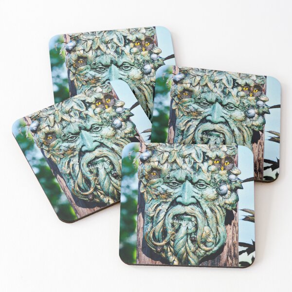 Item preview, Green Man with owls and snails in his hair designed and sold by keithmilligan.