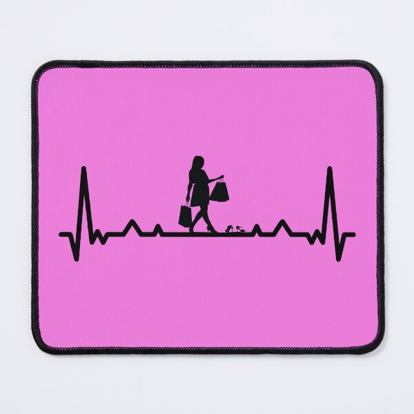Item preview, EKG heartbeat shopping style for women who love high heels and shopping designed and sold by Andrea-Design.