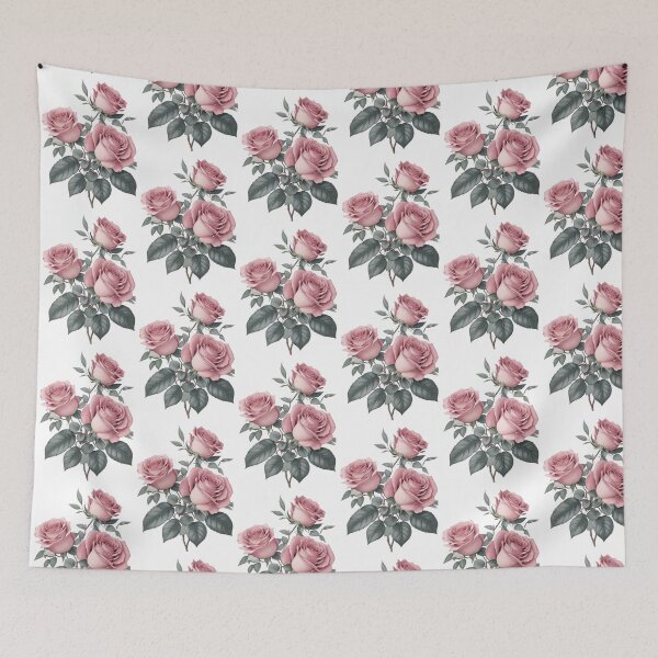 Item preview, 3 Hybrid tea roses  and sliver green leaves. designed and sold by Debsgiftware Ward.