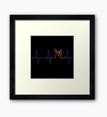 ROCK ON ECG Framed Print