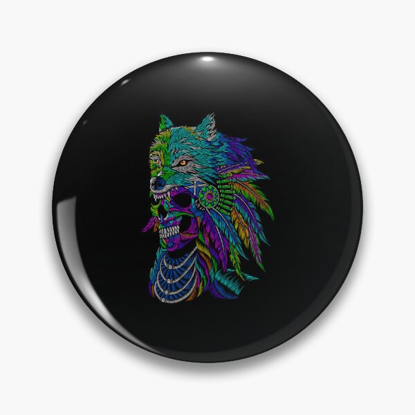 Item preview, colorful wolf head, wolf head decoration, huichol wolf designed and sold by GreyStanzione1.