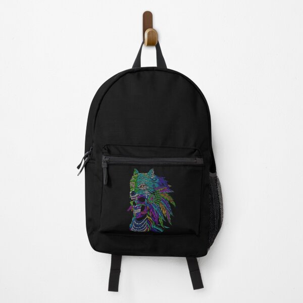 Item preview, colorful wolf head, wolf head decoration, huichol wolf designed and sold by GreyStanzione1.
