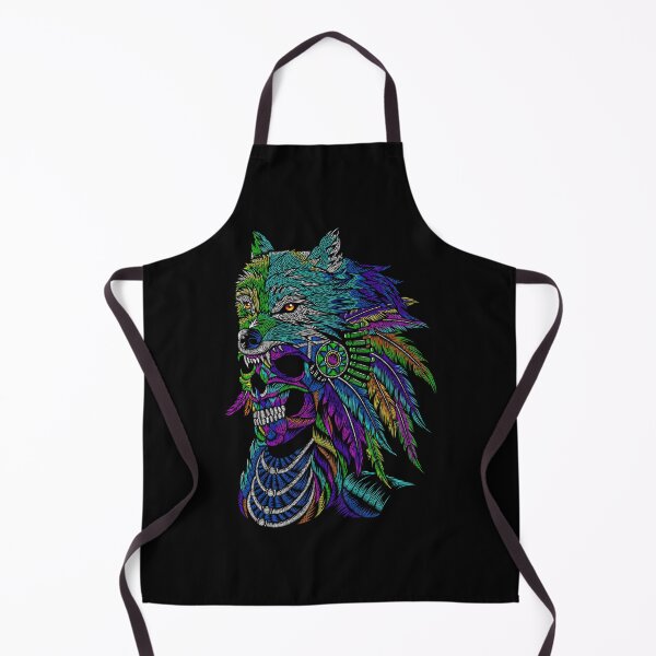 Item preview, colorful wolf head, wolf head decoration, huichol wolf designed and sold by GreyStanzione1.