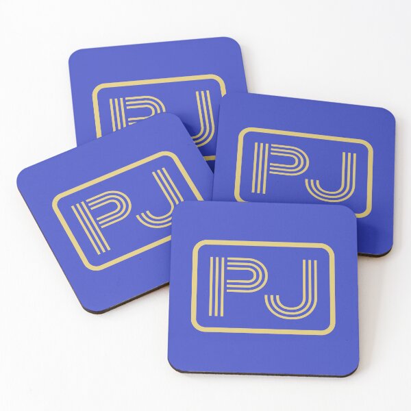 Item preview, PJ Iniciales Letras Geométricas Doradas designed and sold by Jeallan Designs.