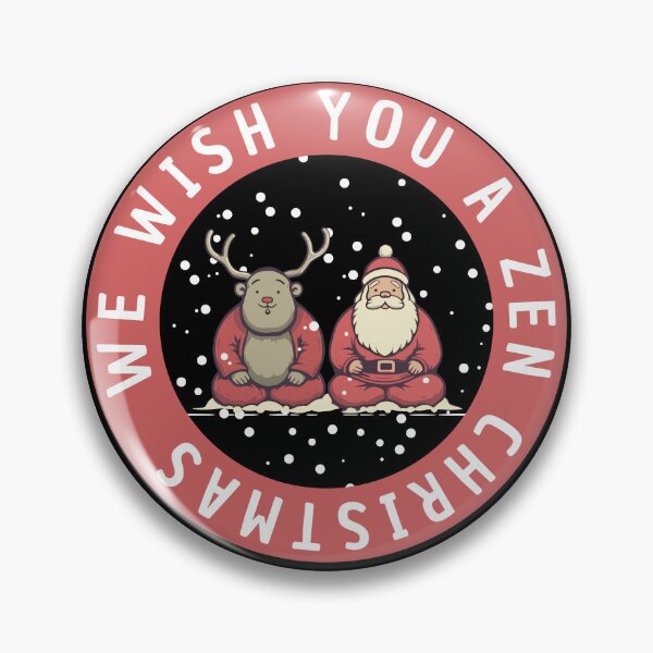 Item preview, Zen Christmas- Meditative Santa & Reindeer for Yoga Lovers designed and sold by Loffartdesign.