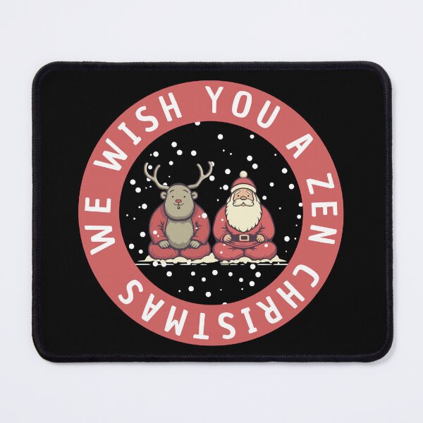 Item preview, Zen Christmas- Meditative Santa & Reindeer for Yoga Lovers designed and sold by Loffartdesign.