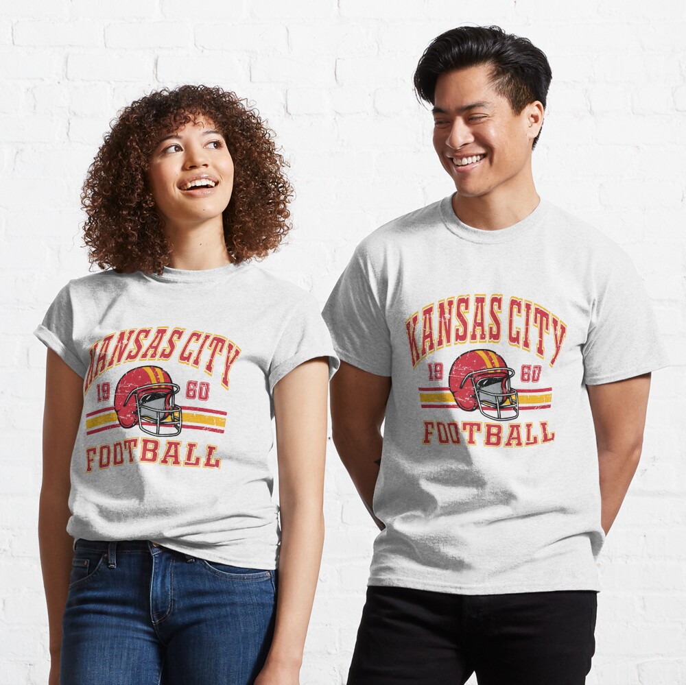 Kansas City Chiefs TShirt, Trendy Vintage Retro Style NFL Unisex