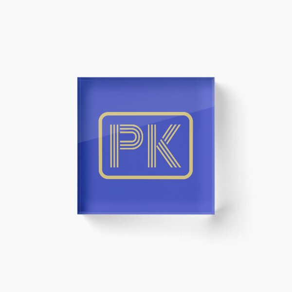 Item preview, PK Initials Gold Geometric Letters designed and sold by Jeallan Designs.