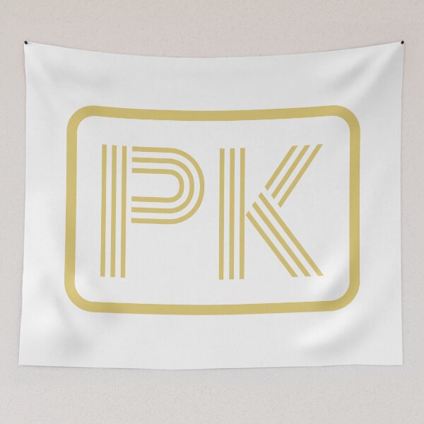 Item preview, PK Initials Gold Geometric Letters designed and sold by Jeallan Designs.
