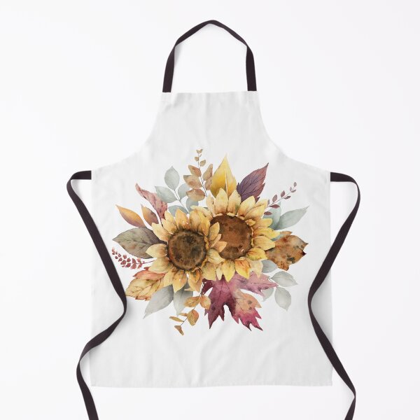 Aperçu de l'œuvre Autumn watercolour bouquet with sunflowers. créée et vendue par JAG2B.