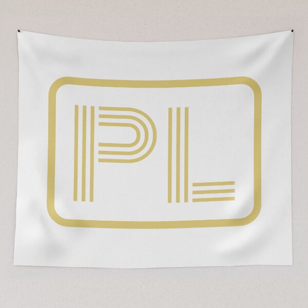 Item preview, PL Initials Gold Geometric Letters designed and sold by Jeallan Designs.