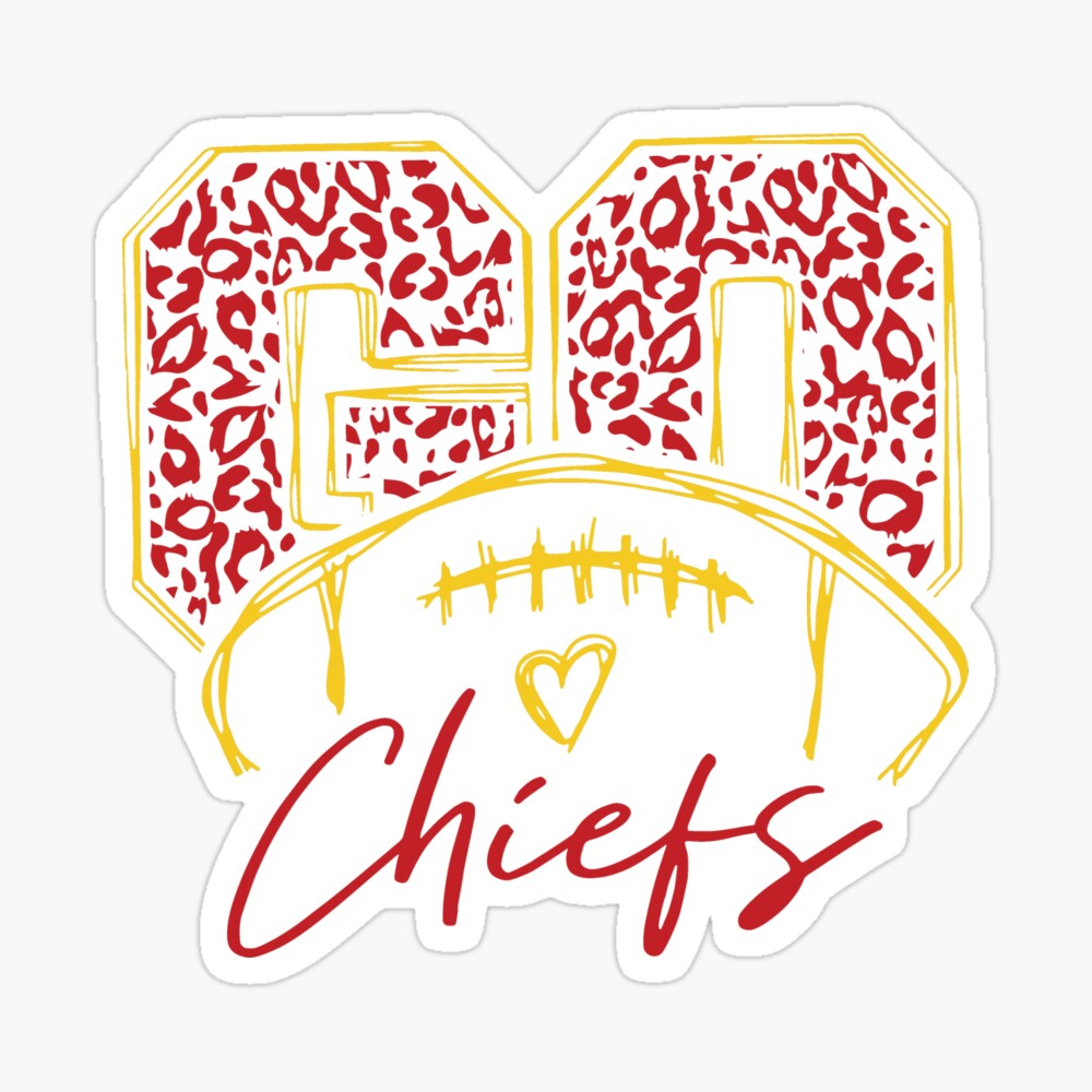 Football & Cheerleader Clipart, Red and Yellow, inspired by KC Chiefs