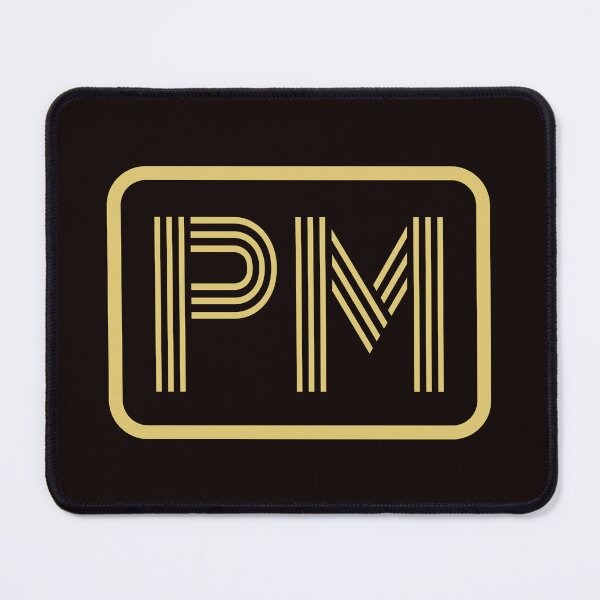 Item preview, PM Initials Gold Geometric Letters designed and sold by Jeallan Designs.