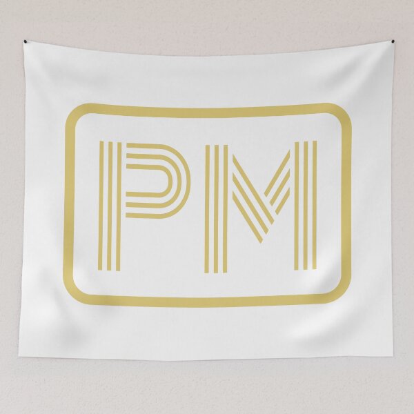 Item preview, PM Initials Gold Geometric Letters designed and sold by Jeallan Designs.