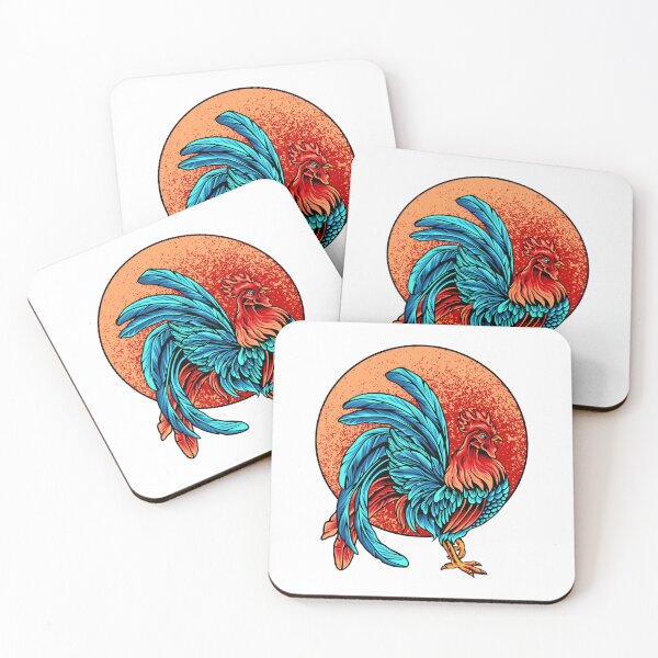 Item preview, Colorful rooster, rooster with moon, rooster decoaration designed and sold by GreyStanzione1.