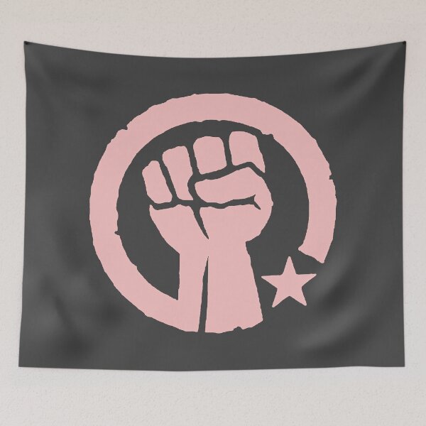 Aperçu de l'œuvre Poing socialiste rose créée et vendue par Thelittlelord.