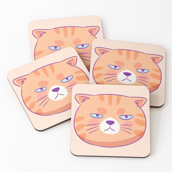 Item preview, Cute grumpy ginger cat face designed and sold by Yaragold.