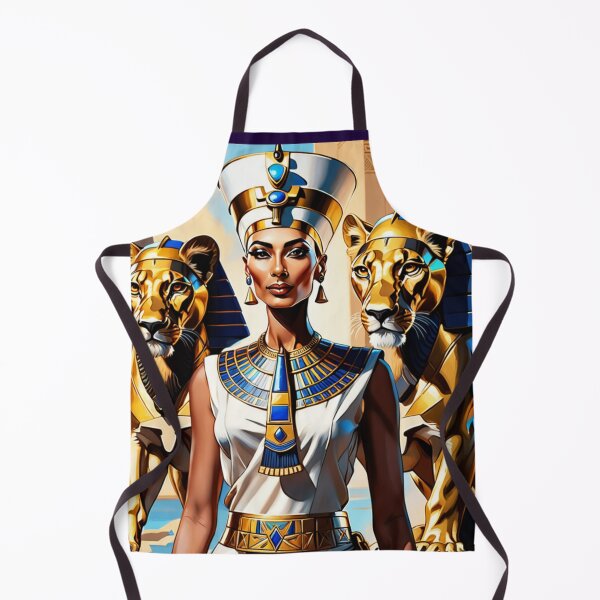 Item preview, Queen Nefertiti the most beautiful pharaohs in ancient Egypt with tow Lions 1 designed and sold by AnadAA.