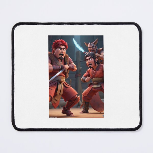 Item preview, Crimson Clash: An Intense Samurai Duel in 3D Animation Style designed and sold by Chukszy1.