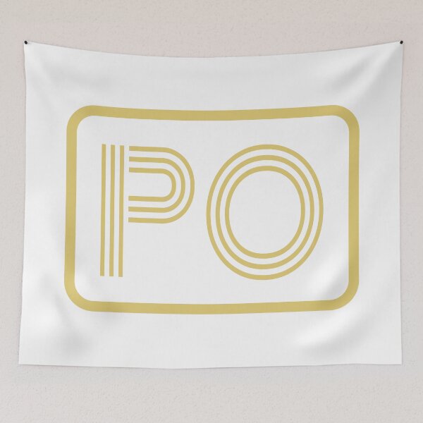 Item preview, PO Initials Gold Geometric Letters designed and sold by Jeallan Designs.