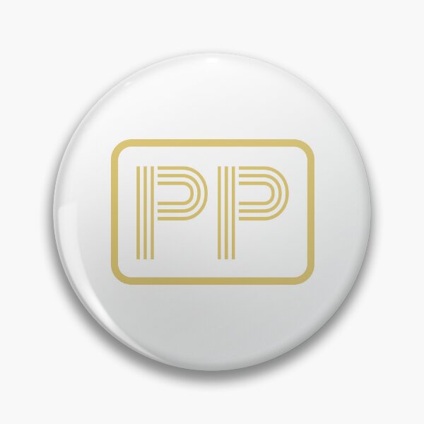 Artikelvorschau, PP-Initialen goldene geometrische Buchstaben entworfen und verkauft von Jeallan Designs.