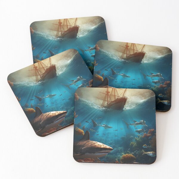 Item preview, Ship and underwater life 3 designed and sold by Art by Lilia.